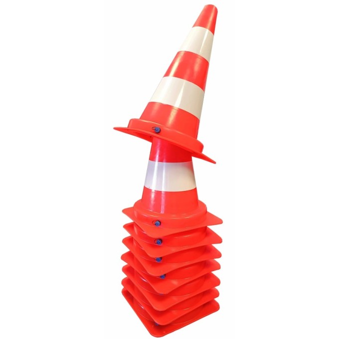 Con de avertizare trafic cu LED - 75 cm Con de avertizare trafic cu LED - 75 cm